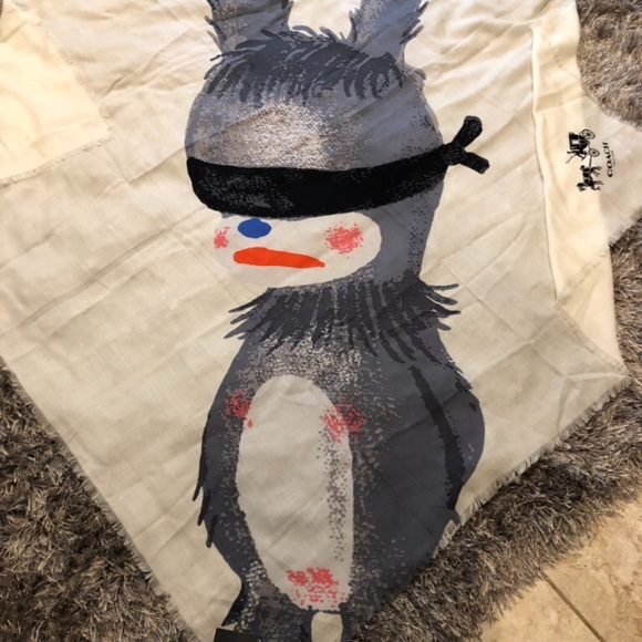 COACH Gary Baseman Emanuel Hare Ray Scarf - Picture 1 of 3